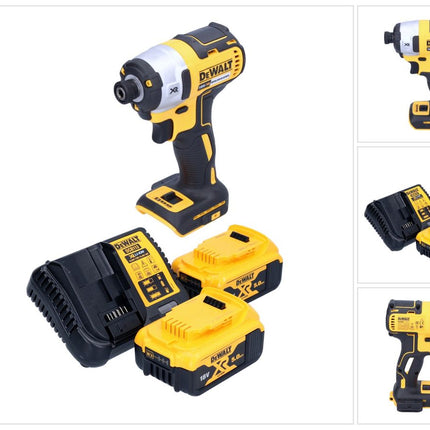 DeWalt DCF 887 P2 Avvitatore a impulsi 18 V 205 Nm 1/4'' Brushless + 2x batteria 5,0 Ah + caricatore