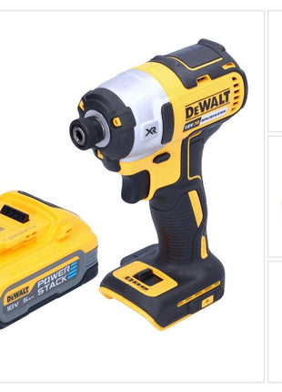 DeWalt DCF 887 N Clé à choc sans fil 18 V 205 Nm 1/4'' Brushless + 1x batterie Powerstack 5,0 Ah - sans chargeur