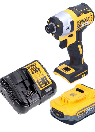 DeWalt DCF 887 H1 Clé à choc sans fil 18 V 205 Nm 1/4'' Brushless + 1x batterie Powerstack 5,0 Ah + chargeur