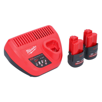 Milwaukee M12 PCSS-252 tagliatubi a batteria in acciaio inox 12 V 12 - 28 mm + 2x batteria ricaricabile 2,5 Ah + caricabatteria