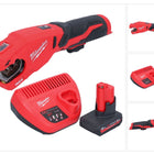Milwaukee M12 PCSS-501 tagliatubi a batteria in acciaio inox 12 V 12 - 28 mm + 1x batteria ricaricabile 5,0 Ah + caricatore