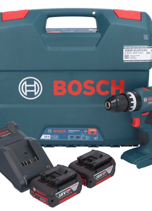 Bosch GSB 18V-45 Professional Perceuse-visseuse à percussion sans fil 18 V 45 Nm Brushless + 2x batterie 4,0 Ah + chargeur + L-Case