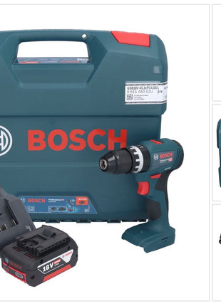 Bosch GSB 18V-45 Professional Akku Schlagbohrschrauber 18 V 45 Nm Brushless + 1x Akku 5,0 Ah + Ladegerät + L-Case