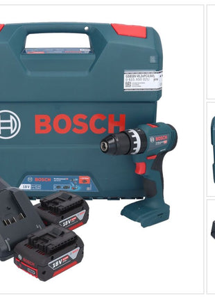 Bosch GSB 18V-45 Professional Akku Schlagbohrschrauber 18 V 45 Nm Brushless + 2x Akku 5,0 Ah + Ladegerät + L-Case