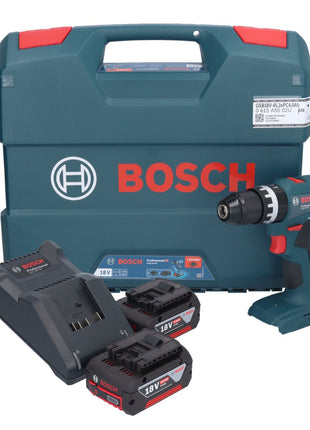 Bosch GSB 18V-45 Profesjonalna akumulatorowa wiertarko-wkrętarka udarowa 18 V 45 Nm bezszczotkowa + 2x akumulator 5,0 Ah + ładowarka + walizka L