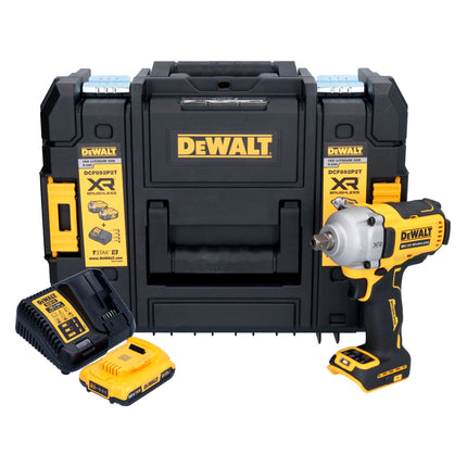 Avvitatore a impatto a batteria DeWalt DCF 892 D1T 18 V 813 Nm 1/2" Brushless + 1x batteria 2,0 Ah + caricabatteria + TSTAK