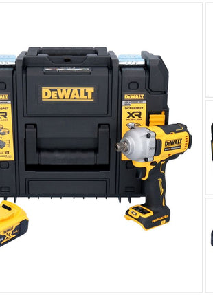 DeWalt DCF 892 P1T Clé à choc 18 V 813 Nm 1/2'' Brushless + 1x batterie 5,0 Ah + chargeur + TSTAK