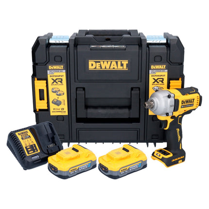 Avvitatore a impulsi DeWalt DCF 892 H2T 18 V 813 Nm 1/2'' Brushless + 2x batteria Powerstack 5,0 Ah + caricabatterie + TSTAK