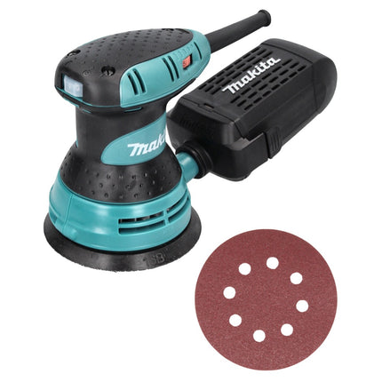 Makita BO 5031 Levigatrice rotorbitale 300 Watt 125 mm + 50x carta abrasiva K80