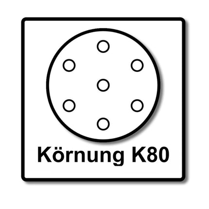 Makita BO 5031 Levigatrice rotorbitale 300 Watt 125 mm + 50x carta abrasiva K80