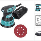 Makita BO 5031 Levigatrice rotorbitale 300 Watt 125 mm + 50x carta abrasiva K240