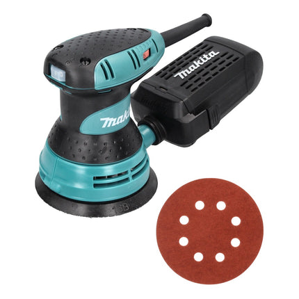 Makita BO 5031 Levigatrice rotorbitale 300 Watt 125 mm + 50x carta abrasiva K320