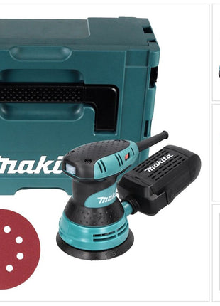 Makita BO 5031 Ponceuse excentrique 300 watts 125 mm + 50x papier abrasif K240 + Makpac