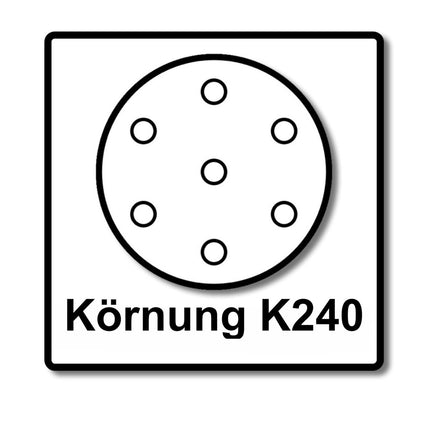 Makita BO 5031 Levigatrice rotorbitale 300 Watt 125 mm + 50x carta abrasiva K240 + Makpac