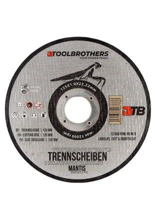 Metabo WE 15-125 Quick Meuleuse d'angle 1550 W 125 mm + 25x Toolbrothers MANTIS Disque à tronçonner