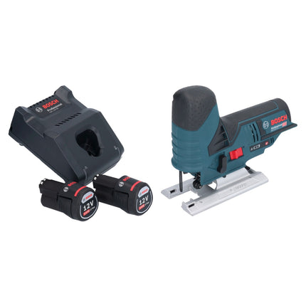 Bosch GST 12V-70 Professional Akku Stichsäge 12 V 70 mm + 2x Akku 2,0 Ah + Ladegerät