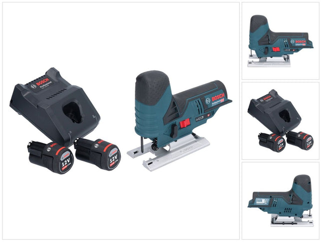 Bosch GST 12V-70 Seghetto alternativo professionale a batteria 12 V 70 mm + 2x batteria ricaricabile 3,0 Ah + caricabatterie