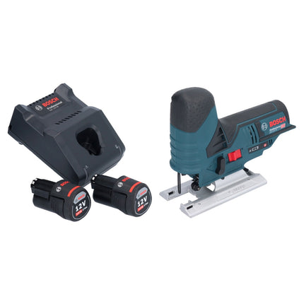 Bosch GST 12V-70 Seghetto alternativo professionale a batteria 12 V 70 mm + 2x batteria ricaricabile 3,0 Ah + caricabatterie