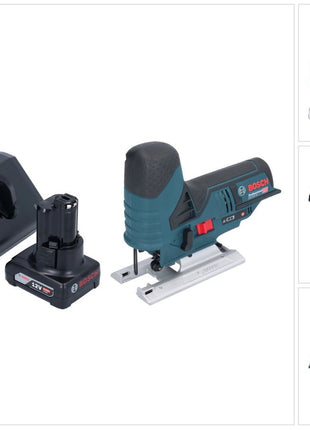 Bosch GST 12V-70 Professional Akku Stichsäge 12 V 70 mm + 1x Akku 6,0 Ah + Ladegerät