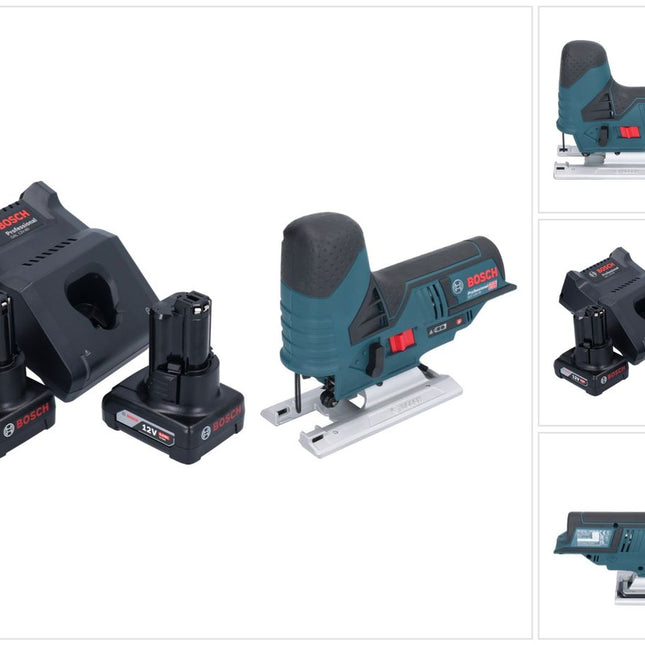 Bosch GST 12V-70 Seghetto alternativo professionale a batteria 12 V 70 mm + 2x batteria ricaricabile 6,0 Ah + caricabatterie