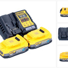 DeWalt DCB 1104 E2 Battery Starter Set 12 V / 18 V 2x batteria Powerstack 1,7 Ah + caricatore DCB 1104