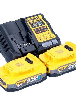 DeWalt DCB 1104 E2 Akku Starter Set 12 V / 18 V 2x Powerstack Akku 1,7 Ah + DCB 1104 Ladegerät