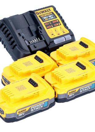 DeWalt DCB 1104 E4 Kit de démarrage sans fil 12 V / 18 V 4x batterie Powerstack 1,7 Ah + chargeur DCB 1104