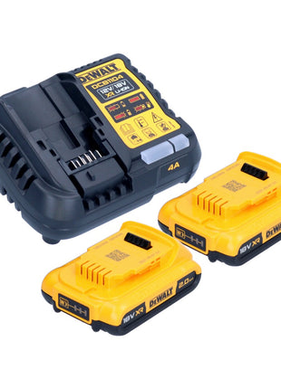 DeWalt DCB 1104 D2 set de arranque de batería 12 V / 18 V 2x baterías 2,0 Ah + cargador DCB 1104