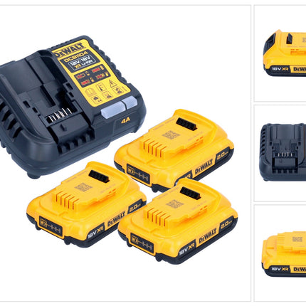 DeWalt DCB 1104 D3 Set di avviamento batteria 12 V / 18 V 3x batteria 2,0 Ah + caricatore DCB 1104
