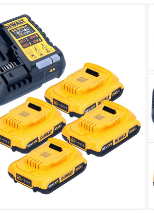 DeWalt DCB 1104 D4 Akku Starter Set 12 V / 18 V 4x Akku 2,0 Ah + DCB 1104 Ladegerät