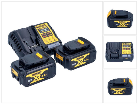 DeWalt DCB 1104 M2 kit de démarrage 12 V / 18 V 2x batterie 4,0 Ah + chargeur DCB 1104