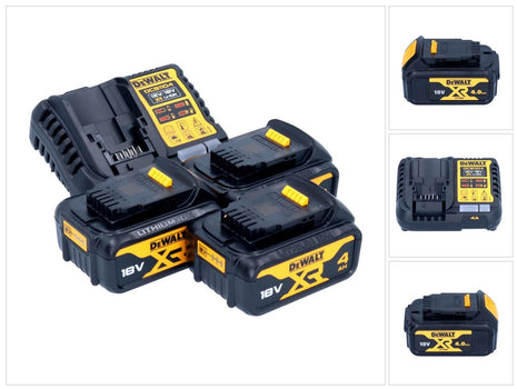 DeWalt DCB 1104 M3 set di avviamento batteria 12 V / 18 V 3x batteria 4,0 Ah + caricabatterie DCB 1104