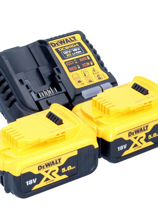 DeWalt DCB 1104 P2 Akku Starter Set 12 V / 18 V 2x Akku 5,0 Ah + DCB 1104 Ladegerät