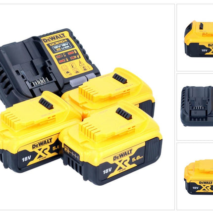 DeWalt DCB 1104 P3 Set di avviamento batteria 12 V / 18 V 3x batteria 5,0 Ah + caricatore DCB 1104