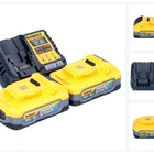 DeWalt DCB 1104 H2 Battery Starter Set 12 V / 18 V 2x batteria Powerstack 5,0 Ah + caricatore DCB 1104