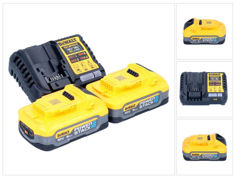 DeWalt DCB 1104 H2 kit de inicio de batería 12 V / 18 V 2x batería Powerstack 5,0 Ah + cargador DCB 1104