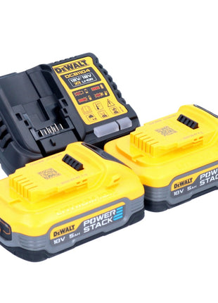 DeWalt DCB 1104 H2 kit de inicio de batería 12 V / 18 V 2x batería Powerstack 5,0 Ah + cargador DCB 1104