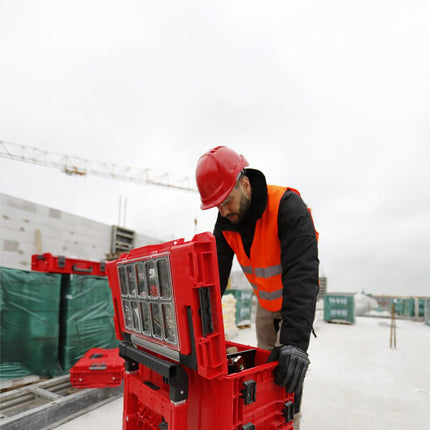 Toolbrothers RHINO XXL Werkzeugkoffer ULTRA Handling+ Höhe L 38 l IP66 mit herausnehmbaren Trennwänden + Boxen