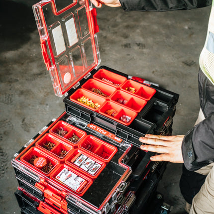Toolbrothers RHINO XXL Organizer ECO altezza M+ Scatola 4 l IP66 con scatole estraibili