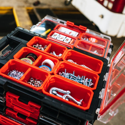 Toolbrothers RHINO XXL Organizer ECO Altezza M Scatole 2,5 l IP66 con scatole estraibili