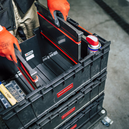 Toolbrothers RHINO XXL Tool Box ECO Custom 35 l impilabile con divisori rimovibili