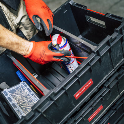 Toolbrothers RHINO XXL Tool Box ECO Custom 35 l impilabile con divisori rimovibili