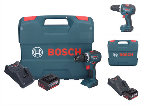 Bosch GSR 18V-55 Trapano avvitatore professionale a batteria 18 V 55 Nm brushless + 1x batteria ricaricabile 4,0 Ah + caricabatterie + valigetta a L