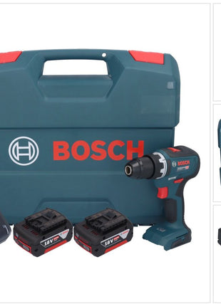 Bosch GSR 18V-55 Professional Akku Bohrschrauber 18 V 55 Nm Brushless + 2x Akku 5,0 Ah + Ladegerät + L-Case