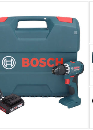 Bosch GSR 18V-45 Professional Akku Bohrschrauber 18 V 45 Nm Brushless + 1x Akku 2,0 Ah + Ladegerät + L-Case