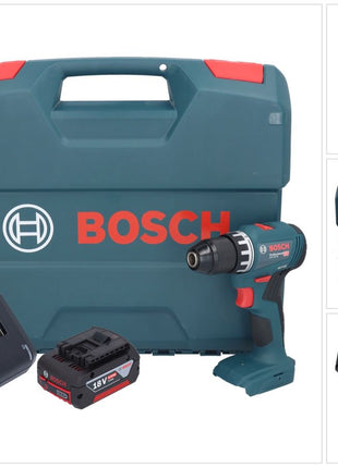 Bosch GSR 18V-45 Taladro atornillador inalámbrico profesional 18 V 45 Nm sin escobillas + 1x batería 4,0 Ah + cargador + maletín L