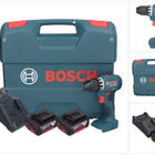 Bosch GSR 18V-45 Professional Akku Bohrschrauber 18 V 45 Nm Brushless + 2x Akku 5,0 Ah + Ladegerät + L-Case