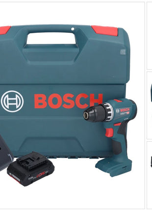 Bosch GSR 18V-45 Professional Perceuse-visseuse sans fil 18 V 45 Nm sans balais + 1 batterie ProCORE 4,0 Ah + chargeur + L-Case