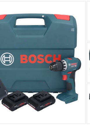 Bosch GSR 18V-45 Professional Akku Bohrschrauber 18 V 45 Nm Brushless + 2x ProCORE Akku 4,0 Ah + Ladegerät + L-Case