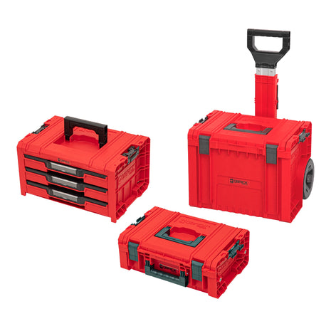 Carro herramientas Qbrick System PRO RED ULTRA HD 3 en 1 set cajón 3 caja herramientas 2.0 expert + maletín tecnología PRO 2.0 + carro PRO 2.0